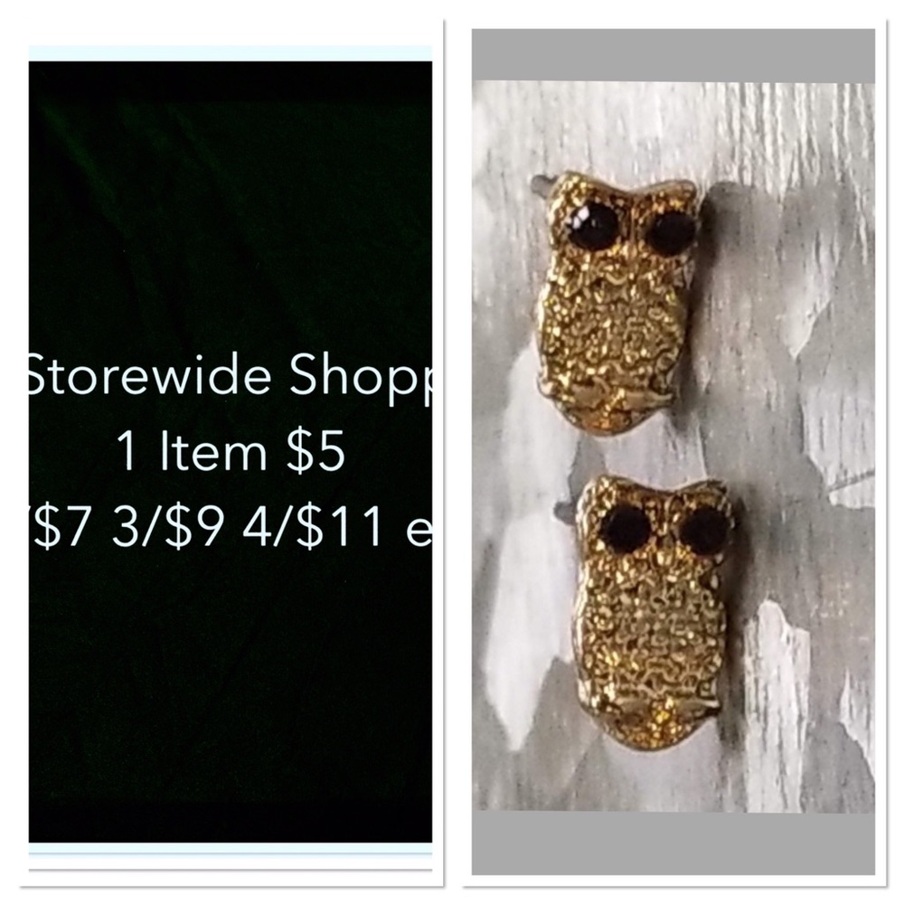 New 8mm Boho Small Owl Stud Earrings